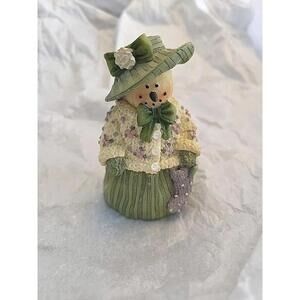 Plum Pudding by Heather Hykes Music Box Snowman Lady from Artisan Flair